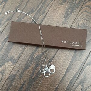 Silpada “Most Clever” 5 Etched Circles Necklace N2911